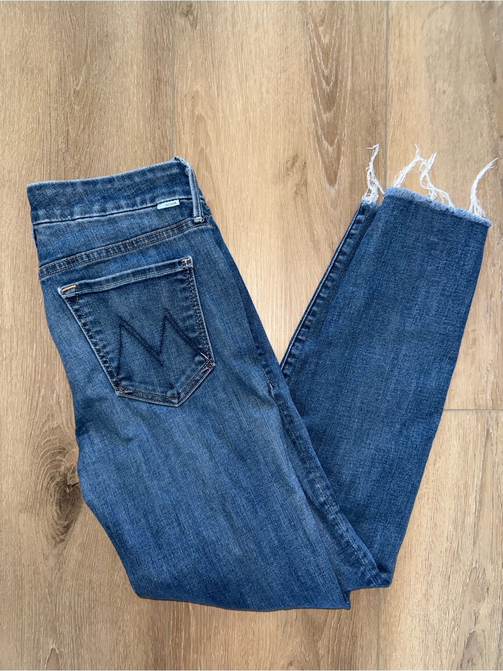Mother The Looker Ankle Fray Baby Drive South Anthropologie Skinny Jeans 28